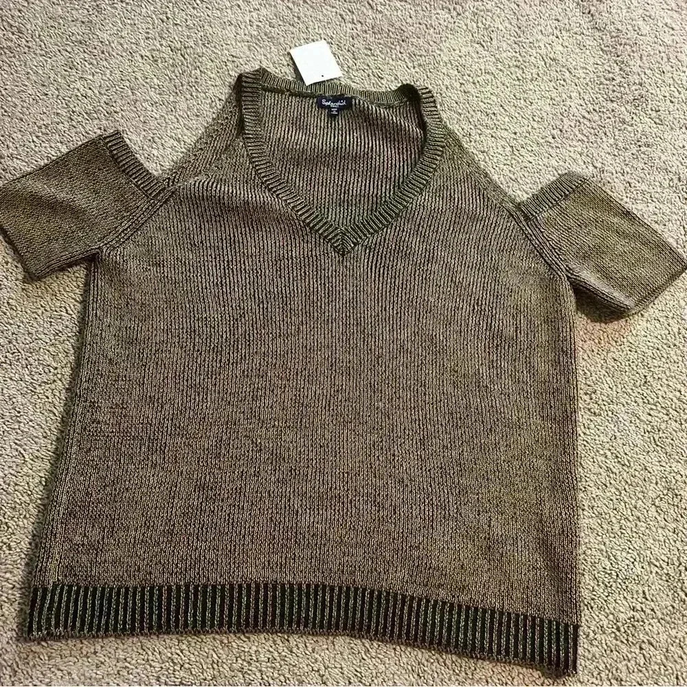 Splendid Surrey Marl Cold Shoulder Pullover Sweater Women's Size S (Small) New
